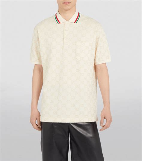 polo gucci uomo bianca|gucci jersey t shirt.